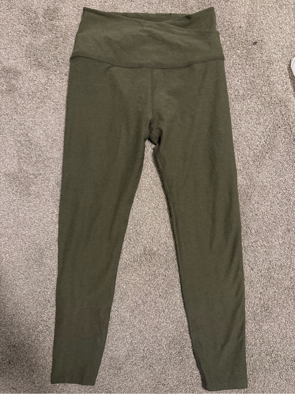 Women’s Olive Green High-Waist Leggings